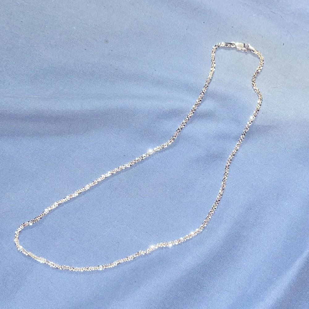 100% PURE SILVER STERLING SILVER 18” NECKLACE SUPER NICE CHAIN